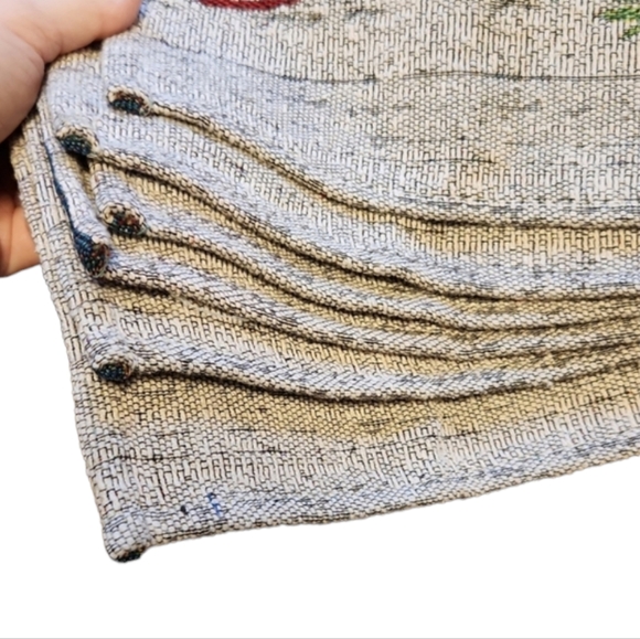 Set of 6 Christmas JOY wreath placemats in GREAT condition - Picture 4 of 5